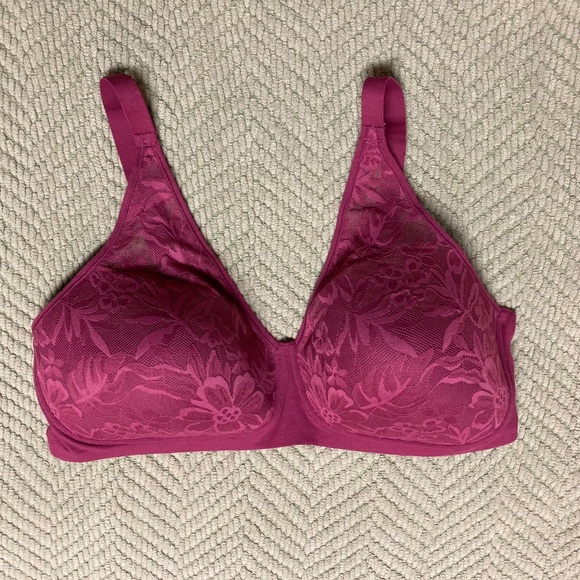 BALI Breathe Plus Size Raspberry Pink Lace Bra 3XL - Picture 2 of 12